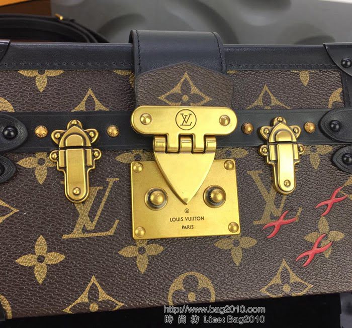 路易威登LV 頂級原單 M44199 經典款Petite Malle手袋 精品小號包袋 定制旅行箱  YDH2419